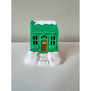 Vintage 1995 Bluebird Polly Pocket Christmas Winter Cabin House Complete Green